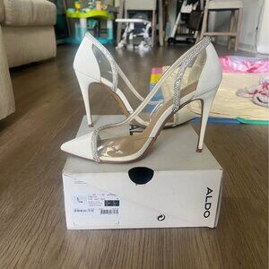 ALDO FIBETH Heels, Size 8, White